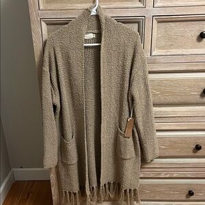 Cozy Tan Cardigan Sweater